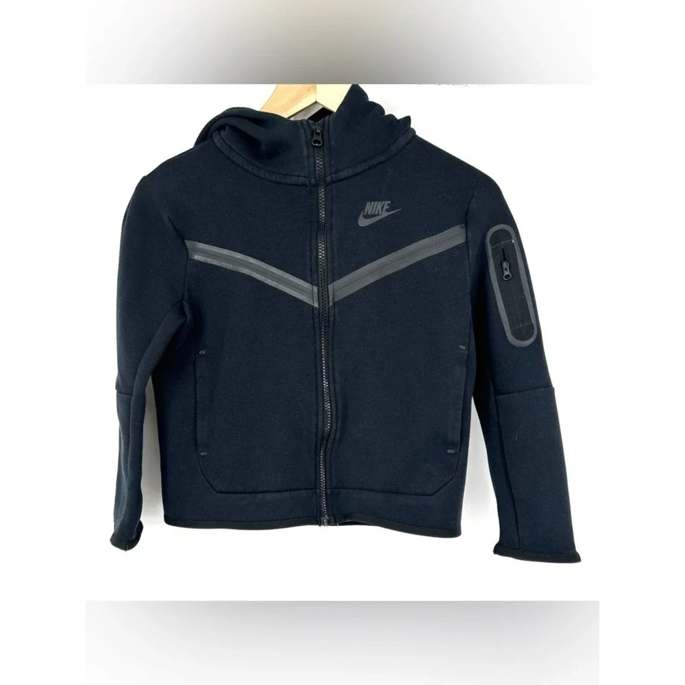 Nike Sportswear Tech Kids' Full-Zip Hoodie Size small S black